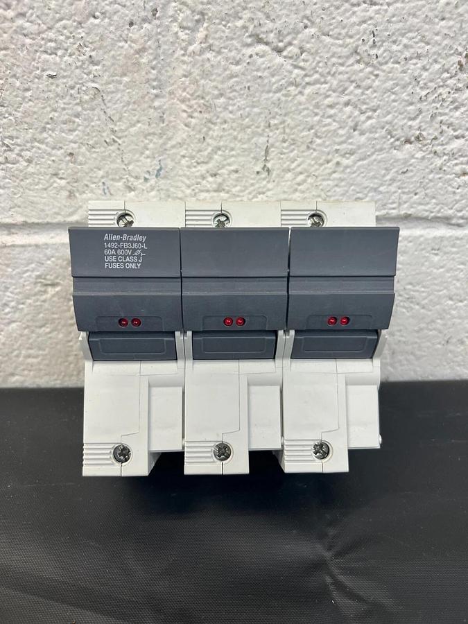 Used Allen Bradley 1492-FB3J60-L Class J Fuse Holder