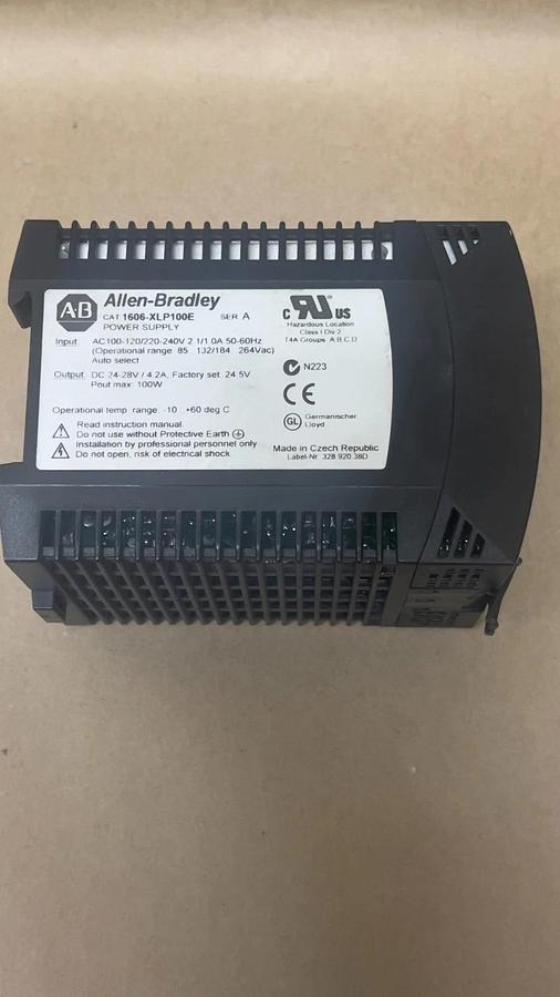 Used Allen Bradley 1606-XLP100E Ser A 24VDC 4.2A 100W Power Supply