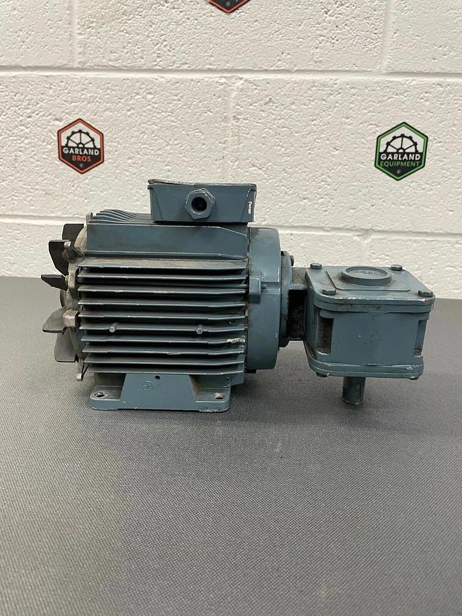 Used Leroy Somer IEC 34-1 3 Phase Motor 992813, Miniblock Reductor Type MVA-PF no cap