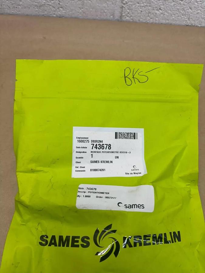 Used Sames Kremlin 743678 Potentiometer Setup/Kit