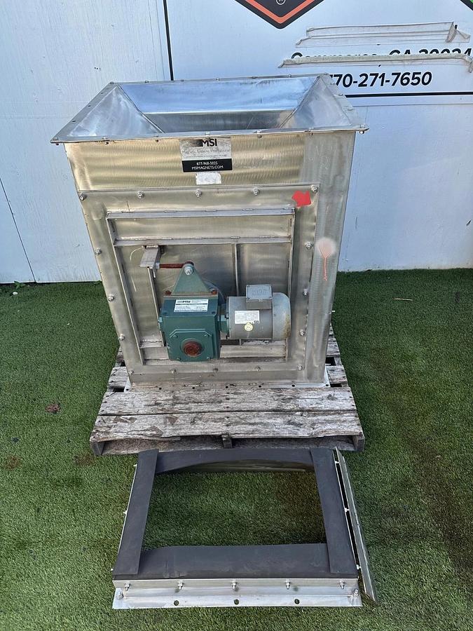 Used Magnetic Systems MDH-2424  24” SS Rotary Drum Magnet Separator Rare Earth