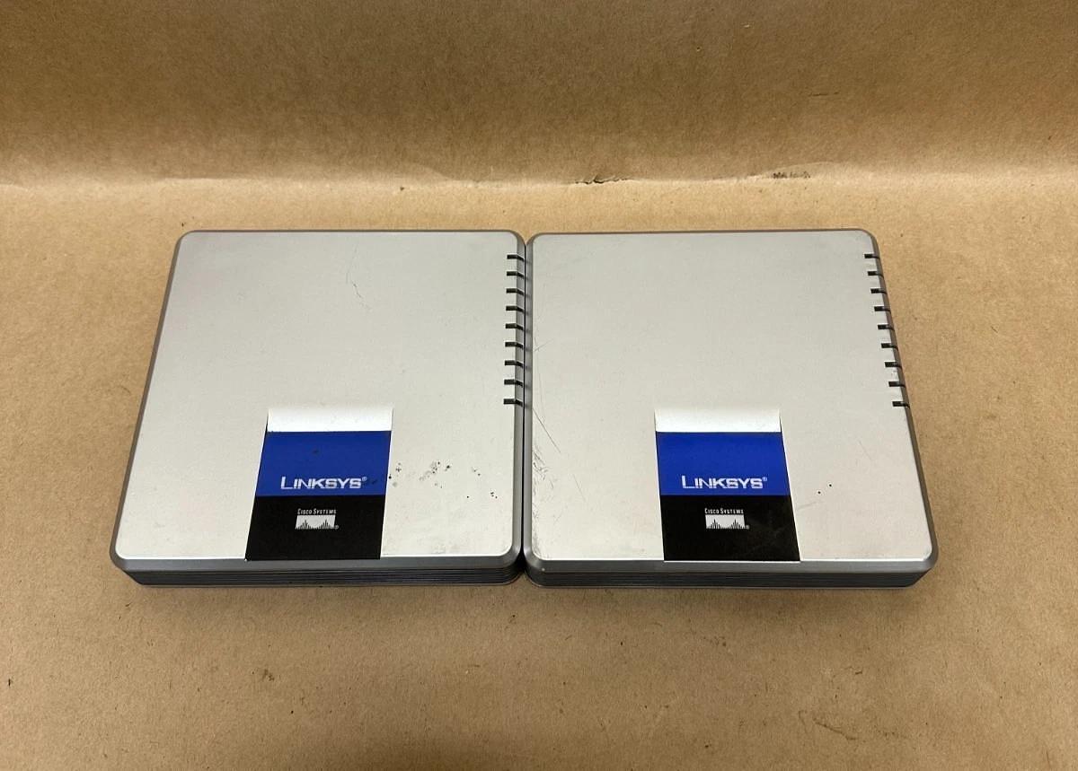 Used Linksys EG008W Gigabit 8-Port Workgroup Switch w/o Cord - Lot of 2