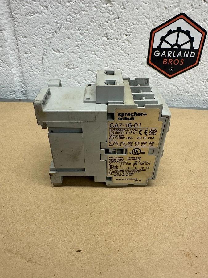 Used Sprecher & Schuh CA7-16-01 CA7 Contactor