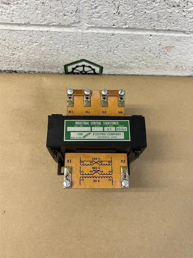 Used Fern Electric Co. BD-200 Industrial Control Transformer, 200 K.V.A.