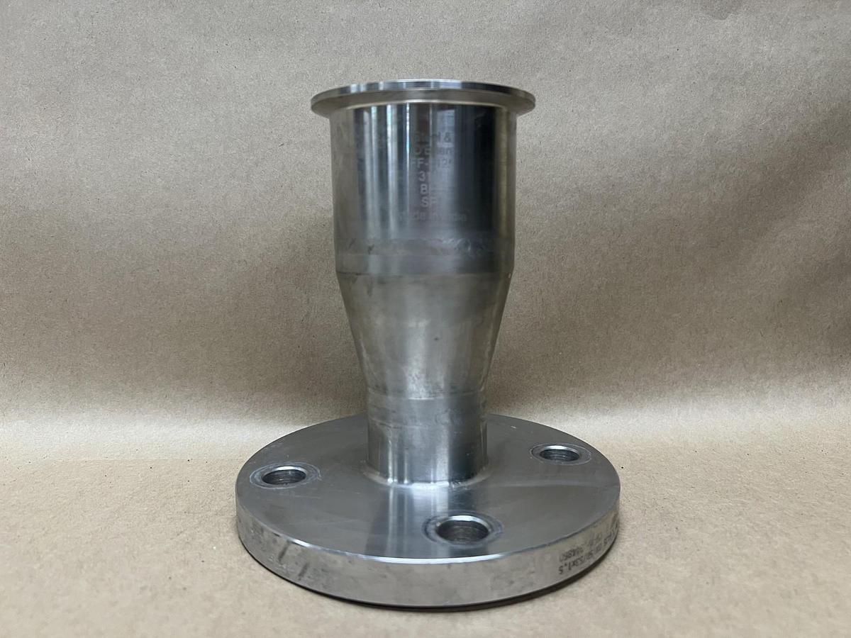 Used Steel & O'Brien FF-6125 4 Bolt, Stainless Steel Industrial Pipe Flange