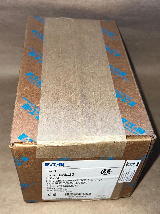 Used Eaton EML23 Lug Kit for S801T/S811T Soft Start 1 Cable Connection *FACTORY SEAL*