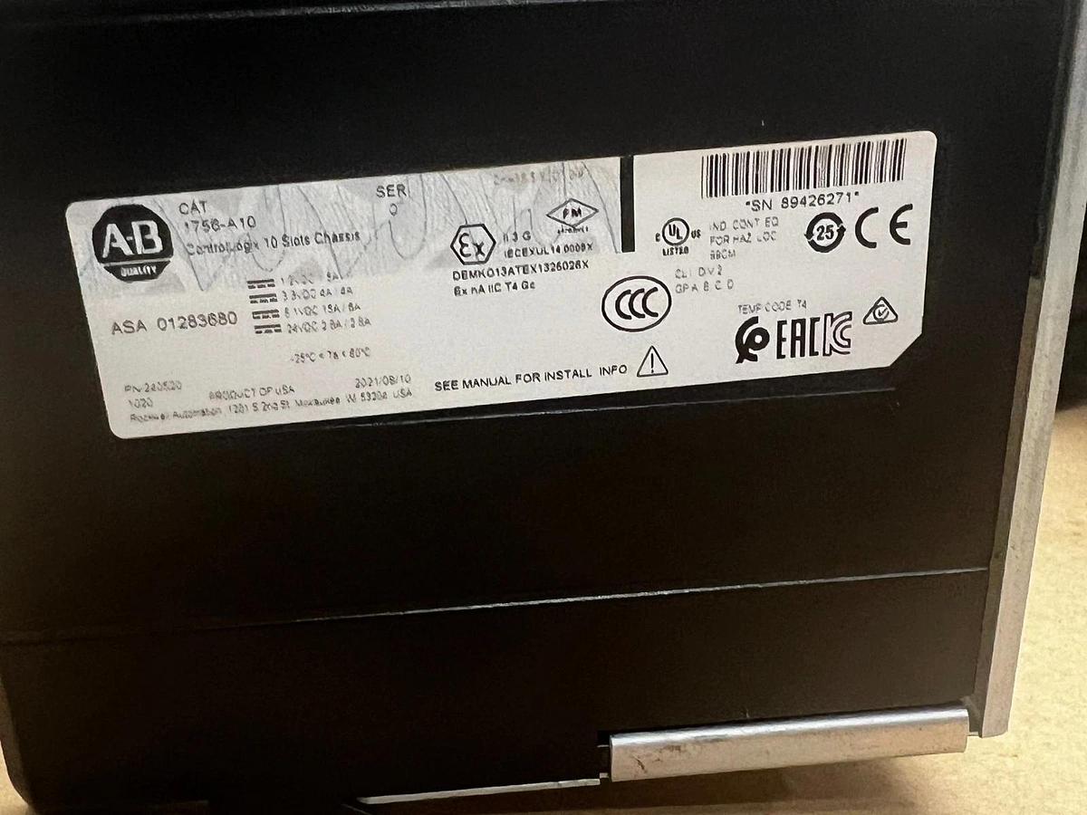 Allen Bradley 1756-A10 Ser C ControlLogix 10 Slots Chassis *New*