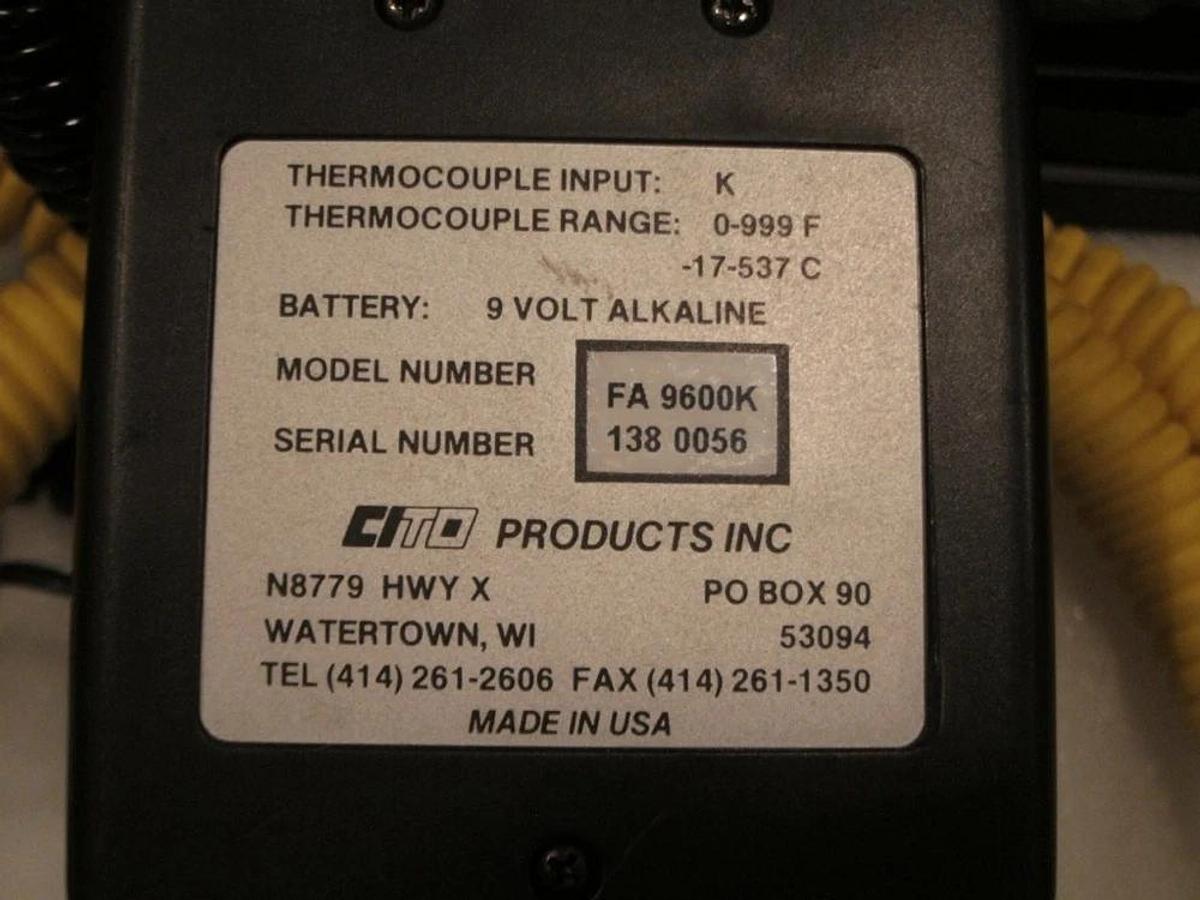 Used Cito Products Thermoflow Analyzer FA-9600 Flow Readout FR-9600 Flow Calibrator