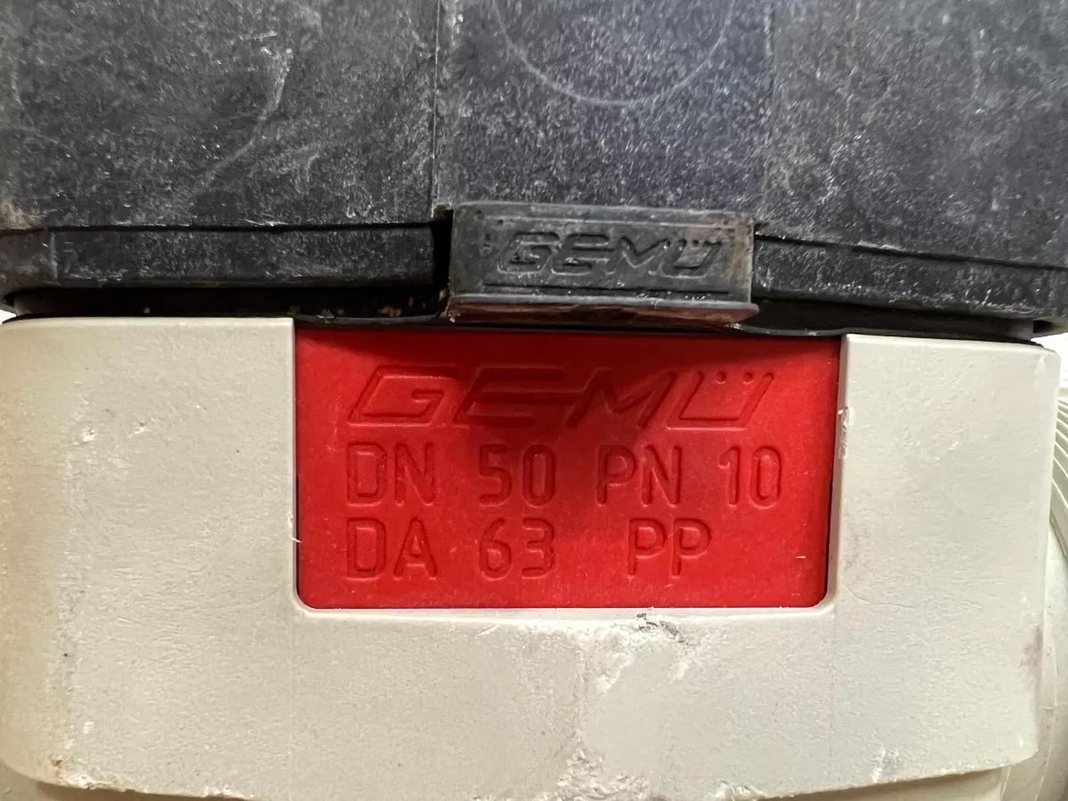 Used Gemü DN50 PN10 DA63 PP Diaphragm Valve