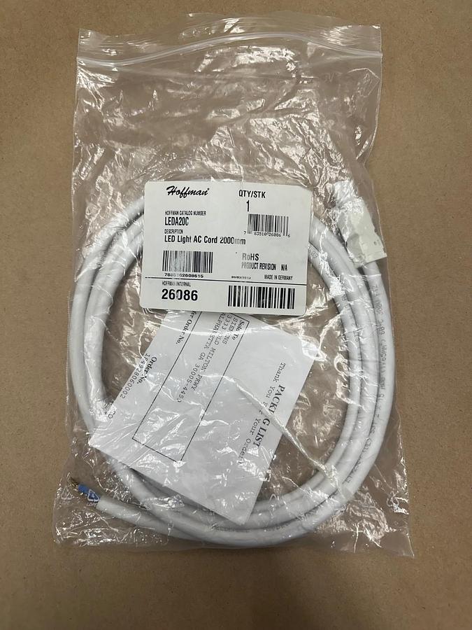 Used Hoffman LEDA20C LED Light AC Cord 2000mm *NEW*