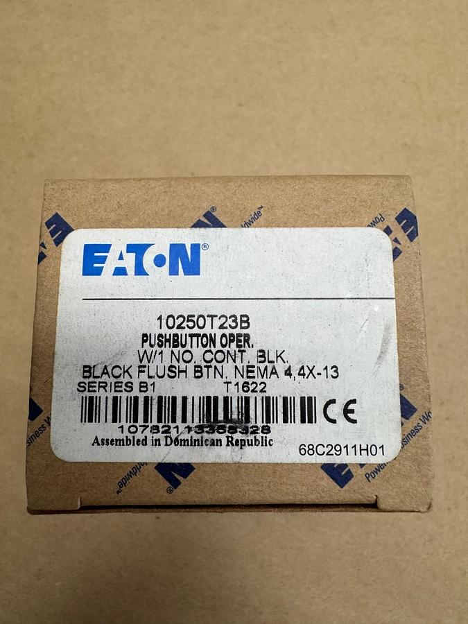 Used Eaton 10250T23B Push Button (Black) *NEW*