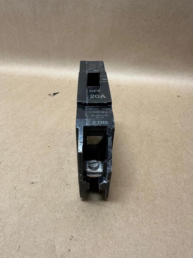Used General Electric E11592 20A 1 Pole Circuit Breaker