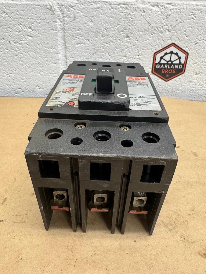 Used ABB LR 90467 15A 3 Pole Circuit Breaker