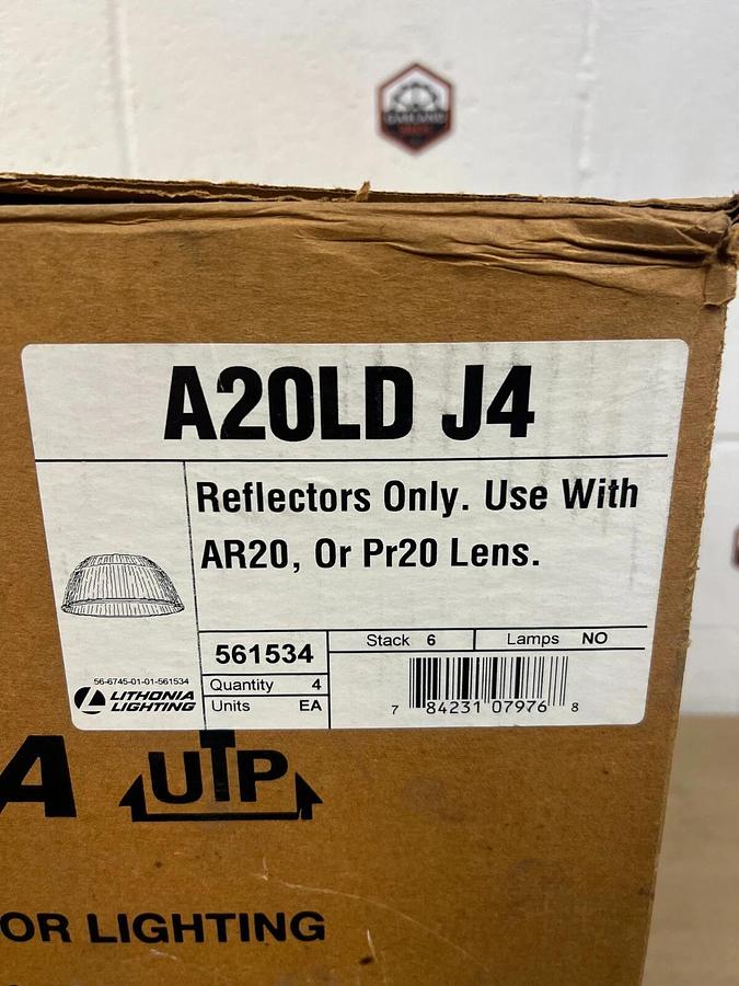 Lithonia Lighting A20LD J4 Fixture Reflectors Only Use AR20 or Pr20 Lens (4 per)