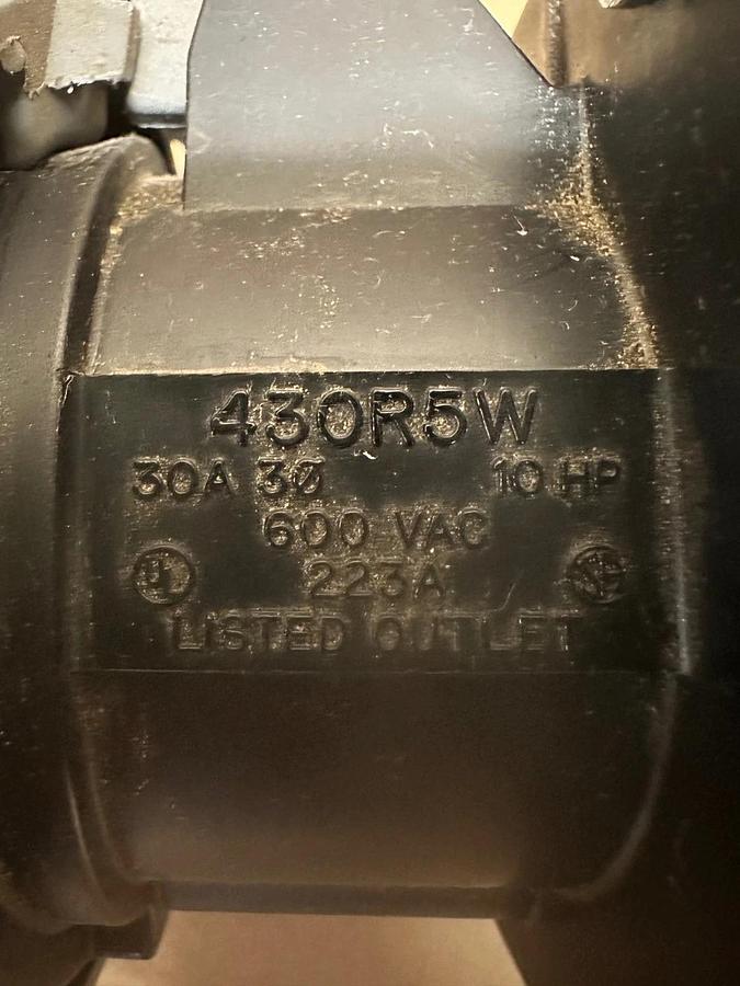 Used Hubbell 430R5W Watertight Sleeve Receptacle w/ MB302W Pin & Sleeve Receptacle