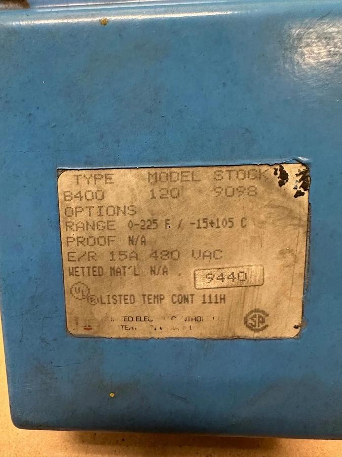 Used United Electric Controls B400-120 Temperature Control