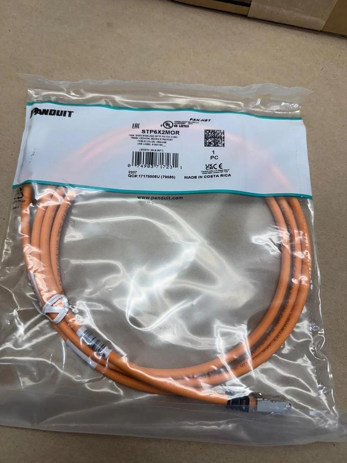 Used Panduit STP6X2MOR Shielded SFTP Patch Cord - Orange (Lot of 10) *NEW*