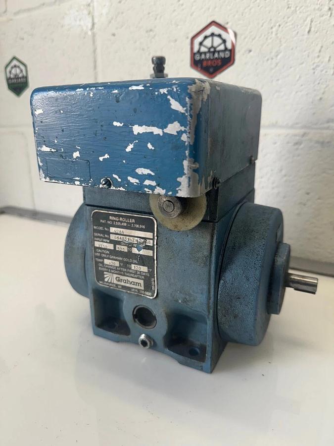 Used Graham N28A Ring Roller, 1750 input RPM, 0-535 Output RPM