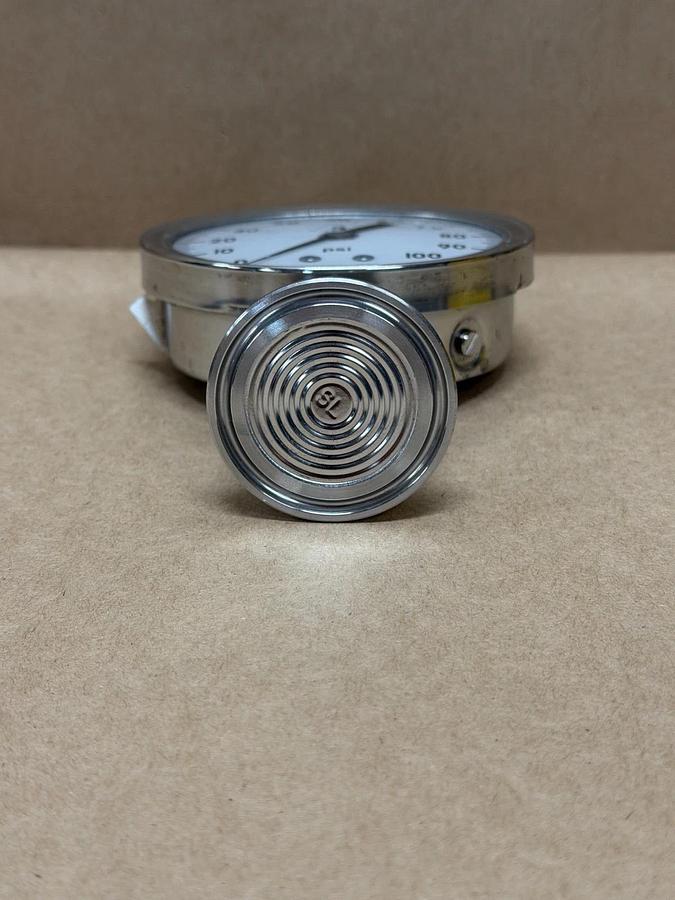 Used Ashcroft AISI 316 Industrial Pressure Gauge, 0-100 Psi