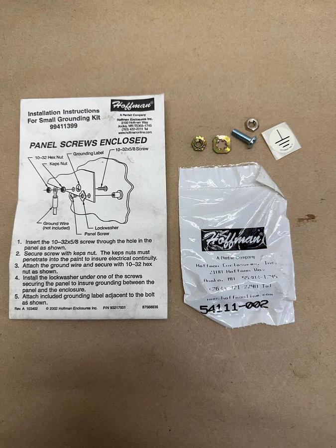 Used Hoffman A12P10 Panel Mount Plate for 8-7/8”x10-6/8”