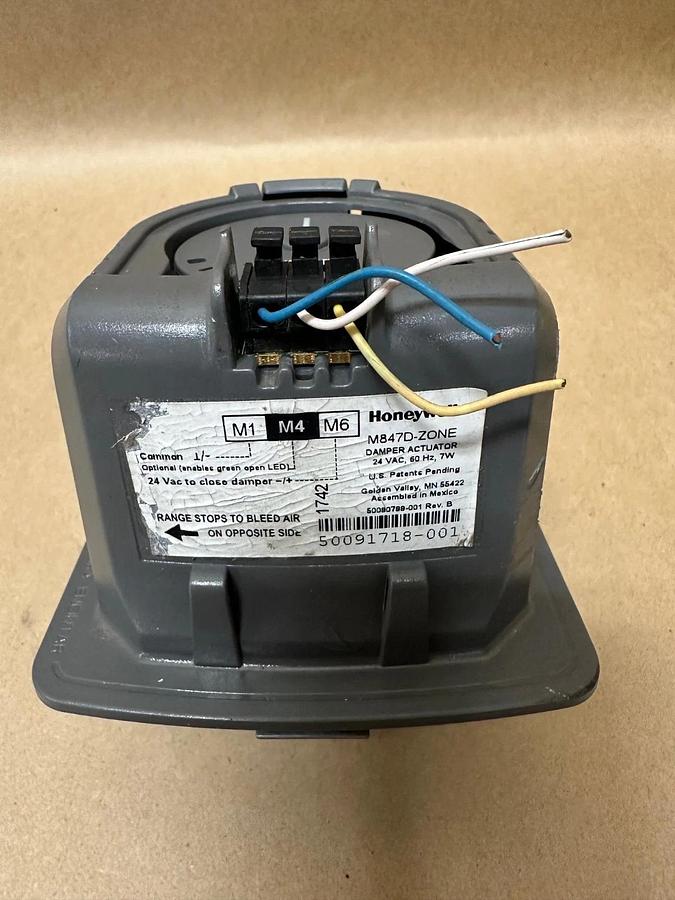 Used Honeywell M847D-Zone Damper Actuator 24V - FOR PARTS