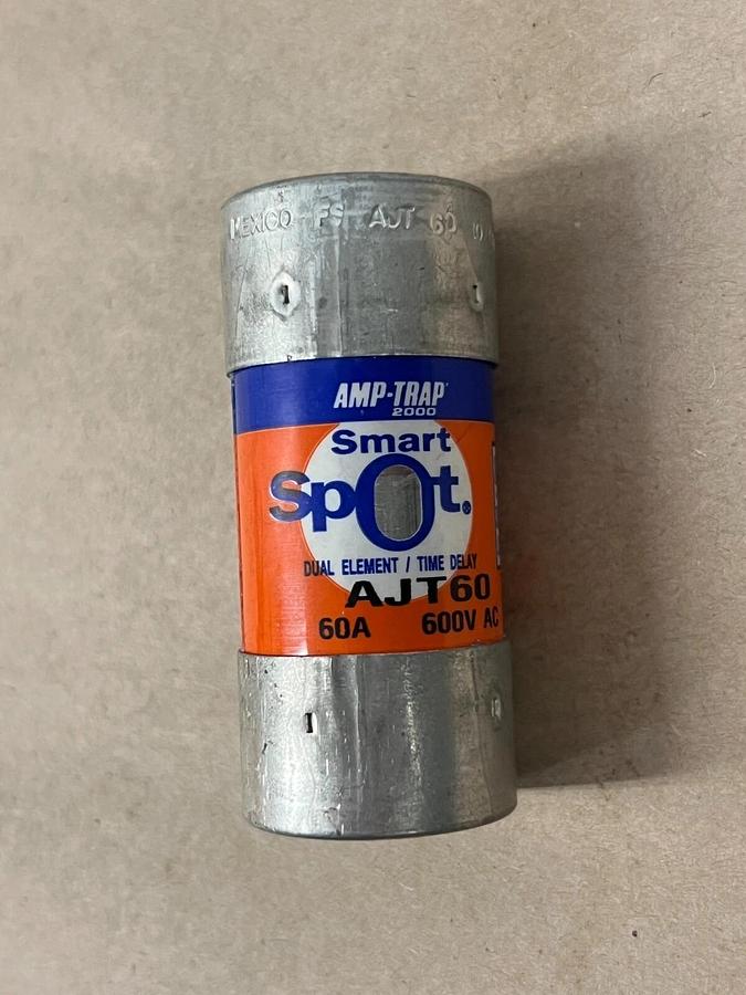 Used Ferraz Shawmut AJT60 AMP-TRAP 2000 Smart Spot Dual Element/Time Delay 60A (3)