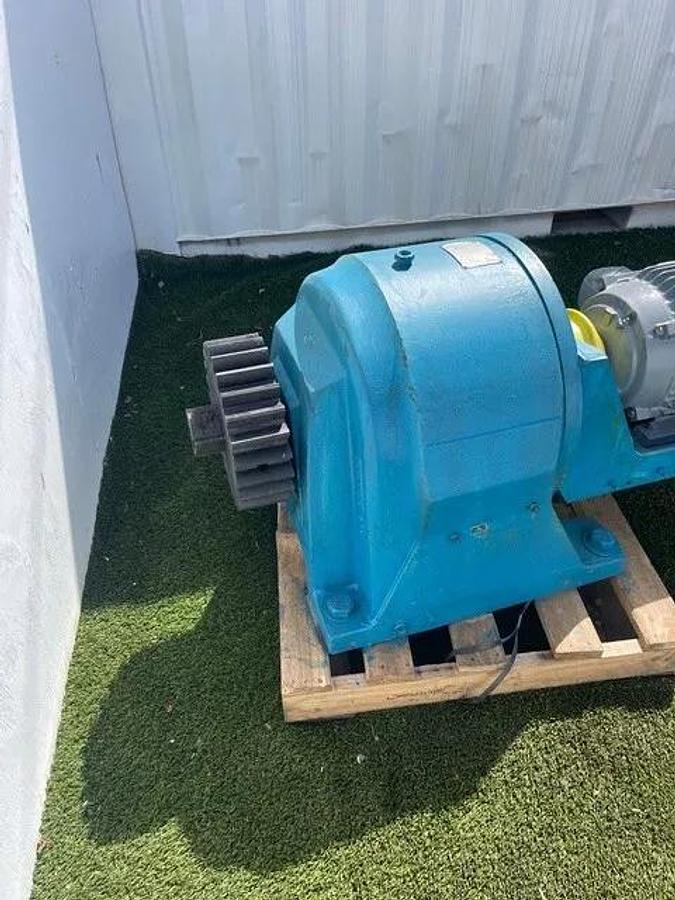 Used Rexnord Link-Belt 2947Y125W Gear Reducer, Ratio 38.4:1, US Elec Motor 15HP