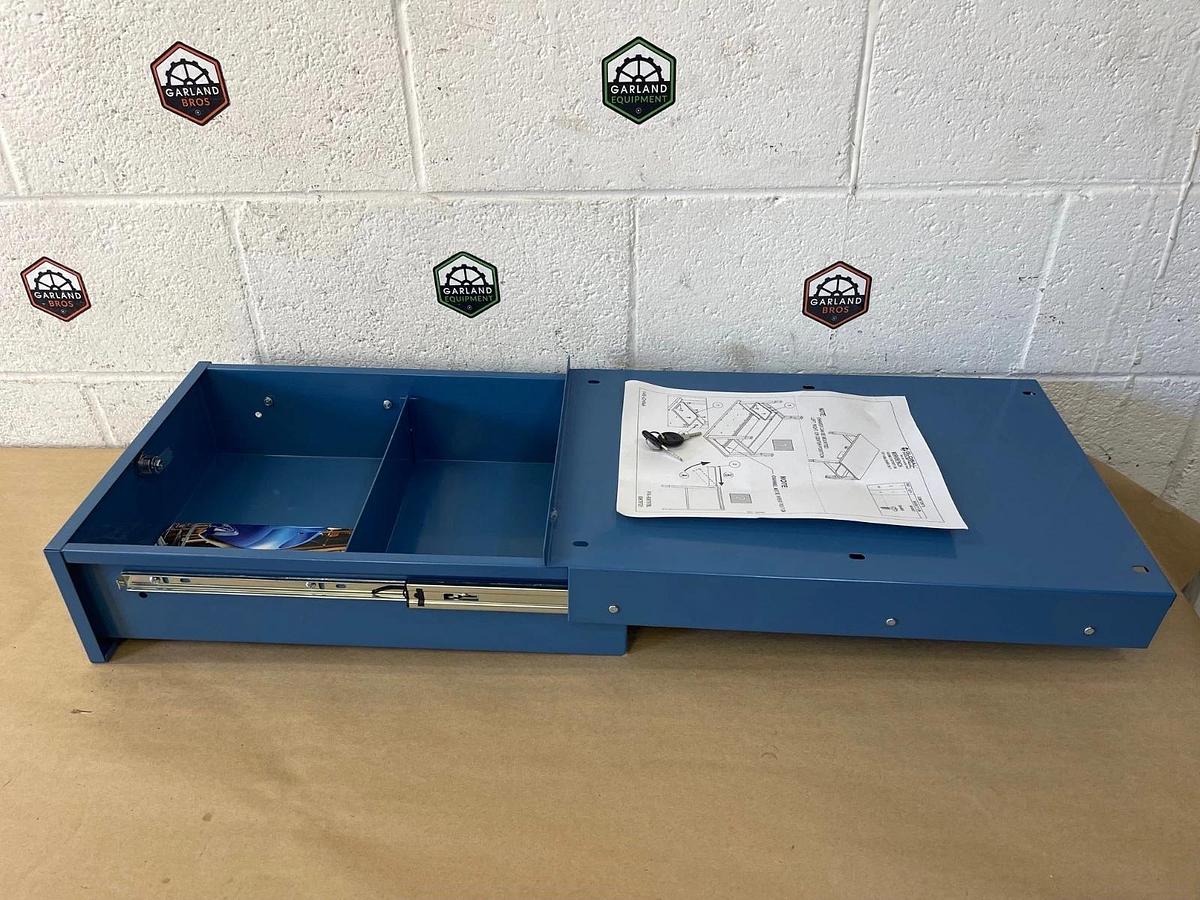 Used Global Industrial 606797BL Bench Drawer, W:10-3/4”, D:18”, Blue