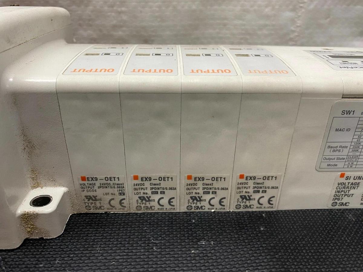 Used SMC EX250-SDN1 w EX250-IE3 (2 Count), EX9-OET1 (4 Count) and VQ2401N-5B