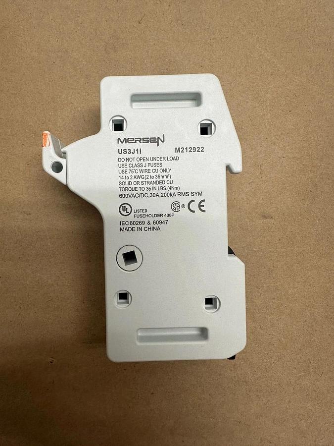 Used Mersen US3J1I Fuse Holder 600V 30A *NEW*