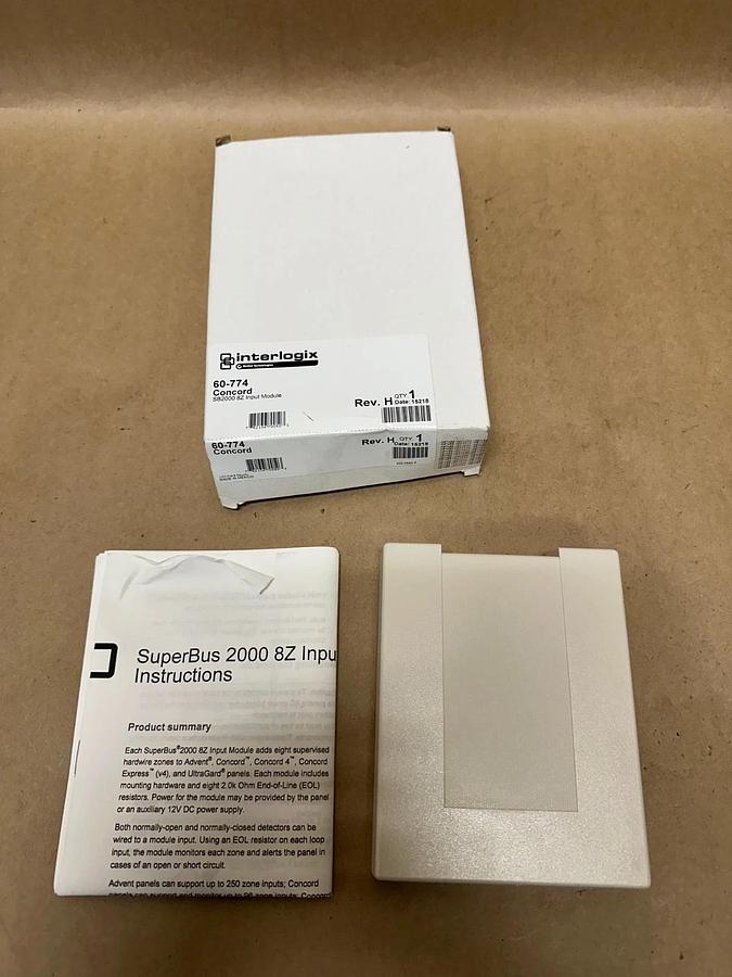 Interlogix 60-774 Concord SB2000 8Z Input Module *NEW*