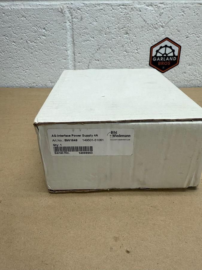 Used Bihl+Wiedemann BW1649 Power Supply *NEW*