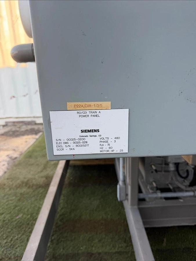 Used Siemens-Built Industrial RO/CDI Water Purification Skid