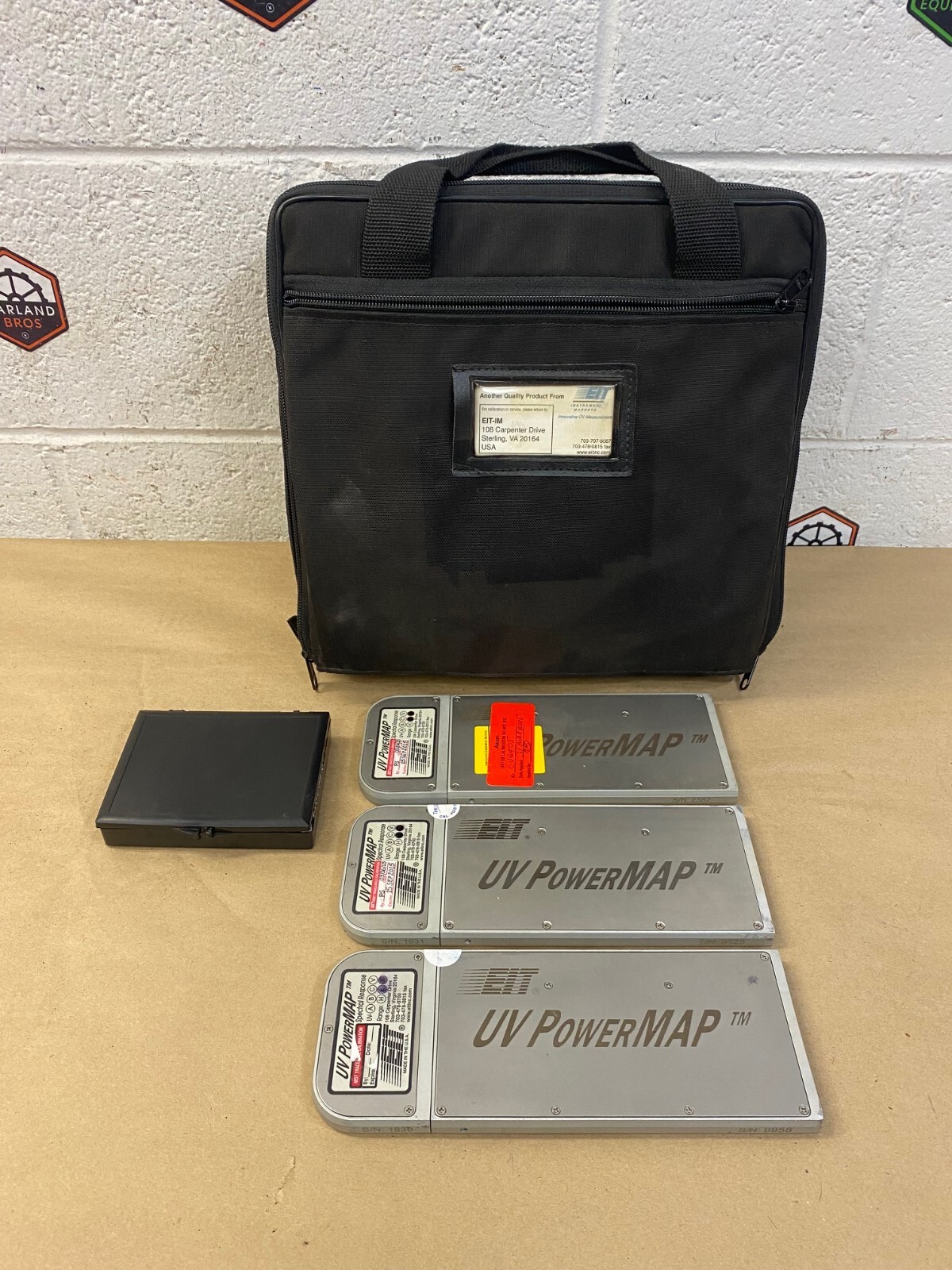 Used UV PowerMap UV Spectral Response Measuring Device, 3 Units in Soft Body Case