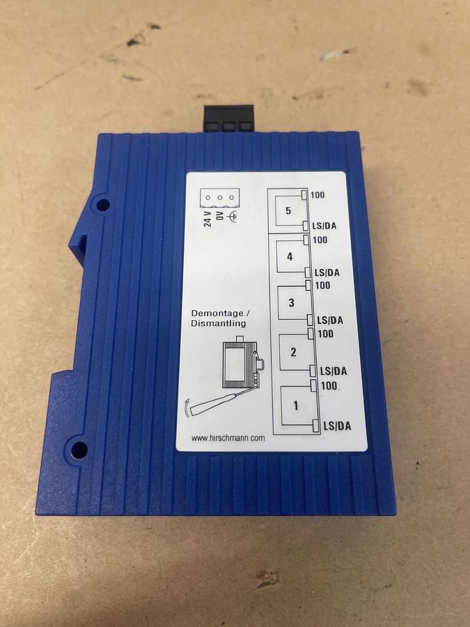 Used Hirschmann Spider 5TX , Rail Switch, 5-Port