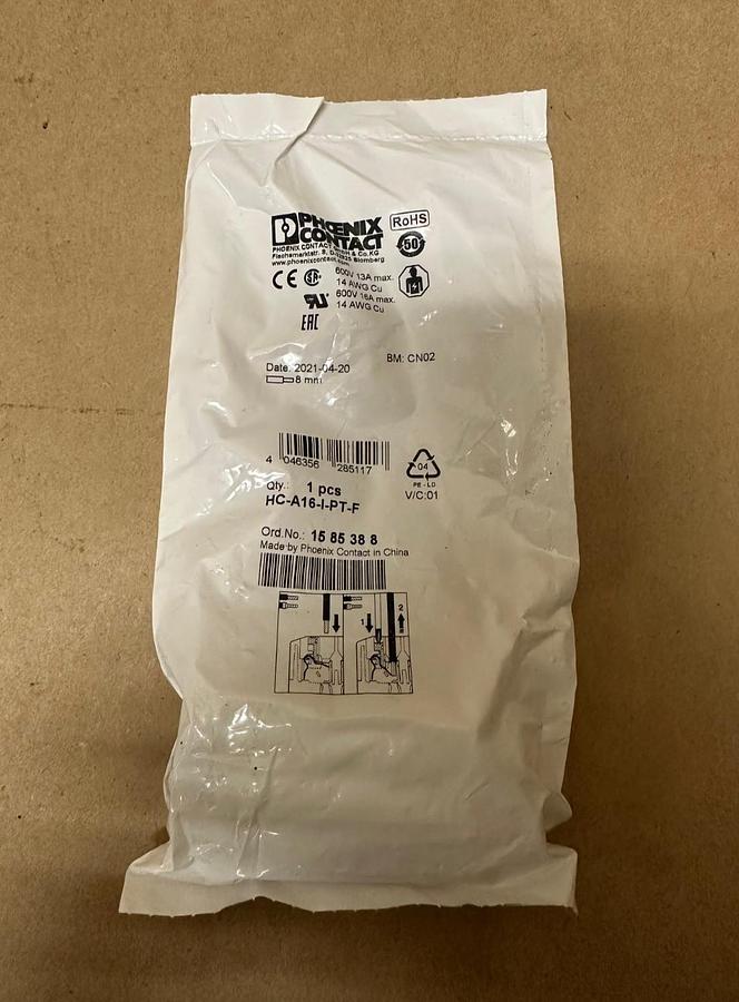 Used Phoenix Contact HC-A16-I-PT-F Contact Insert *FACTORY SEALED*