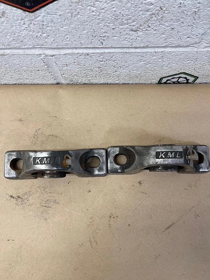 Used KML PE206 Pillow Block, w/ UC206-19 Bearings - Lot of 2