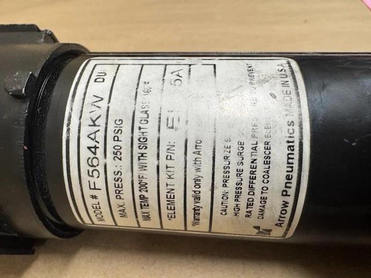 Used Arrow Pneumatics F564AKW Coalescing Filter, 1/2” Fitting