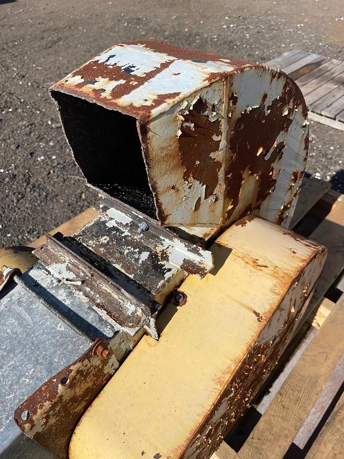 Used Carbon Steel Twin Trunk Bucket Elevator with Baldor 1HP at 1725RPM Motor