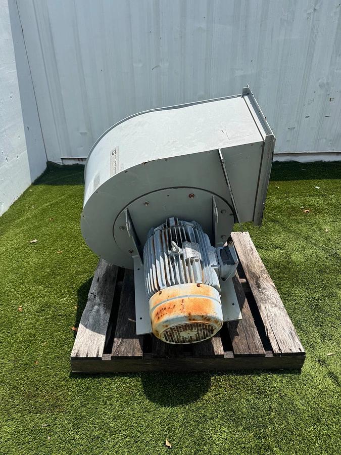 Used Twin City Fan & Blower CW 90° Top Horizontal Blower, 20Hp Motor 3520RPM 230/460V