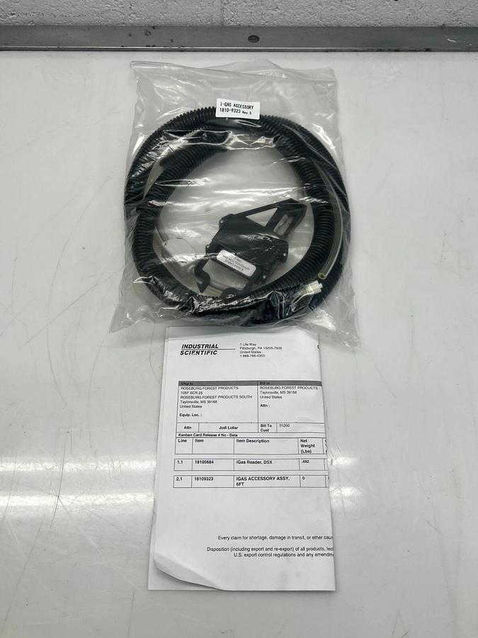 Used Industrial Scientific 1810-9323 iGas Reader, DSX 6ft Assembly