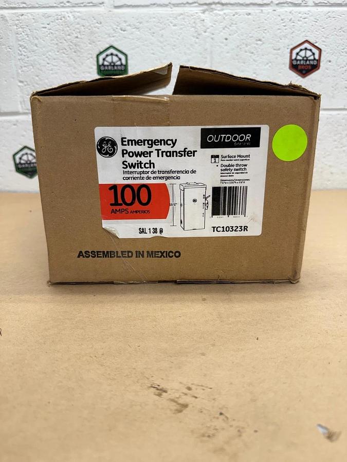 New - open box General Electric TC10323R Emergency Power Transfer Switch, 100A *NEW*