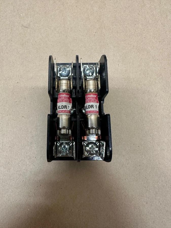 Used ACME Transformer E52283 Fuse Holder w/ Littelfuse KLDR 1 Fuses