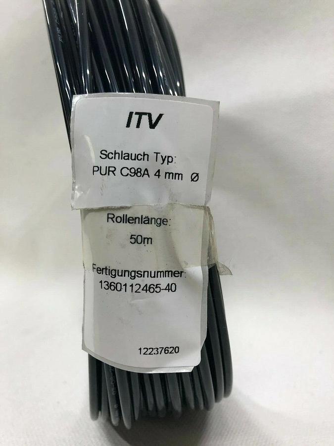 Used ITV Polyurethane Tubing PUR C98A 4mm X 50m (3/16" X 164')