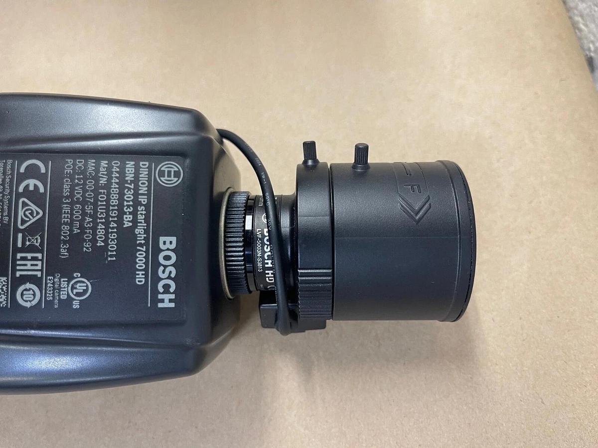 Used Bosch NBN-73013-BA Dinion IP Starlight 7000 HD Box Camera 12VDC 600mA