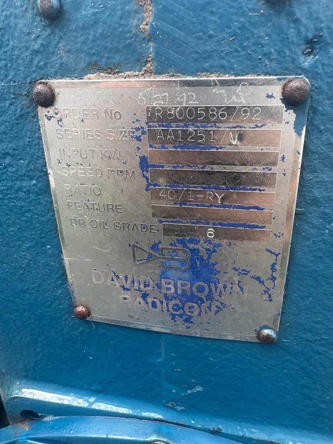 Used Radicon AA125/V Gearbox Speed Reducer 40:1 Ratio, C-Face Flange