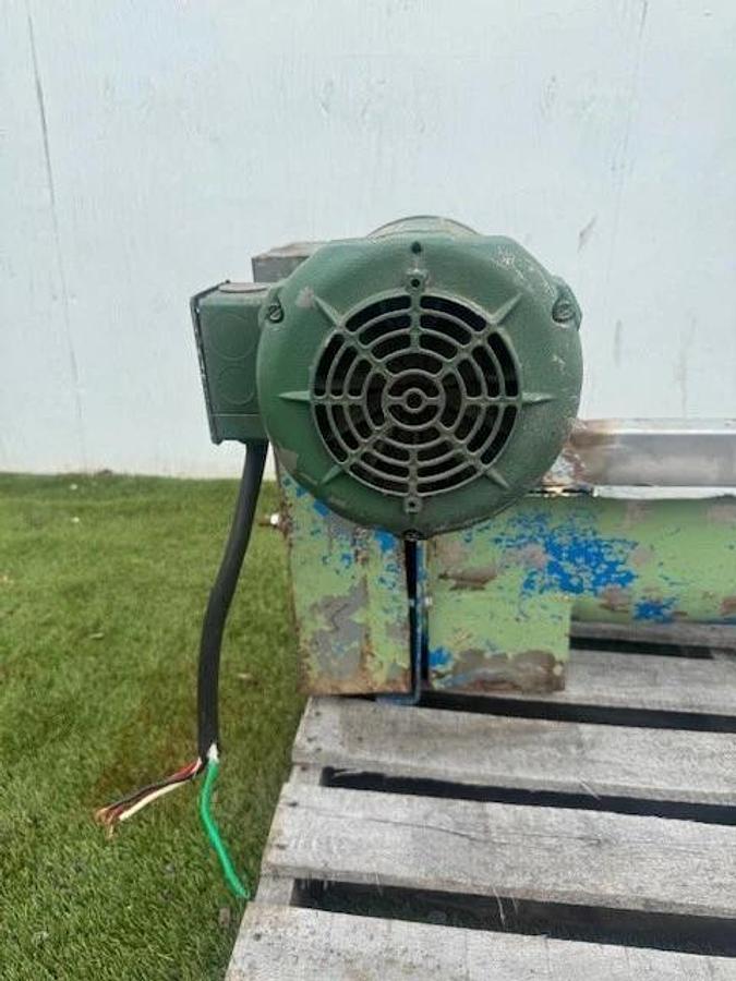 Used Painted Stainless Steel Auger 60” L, 6” Flights, 7” Trough, 6" Stick *TESTED*