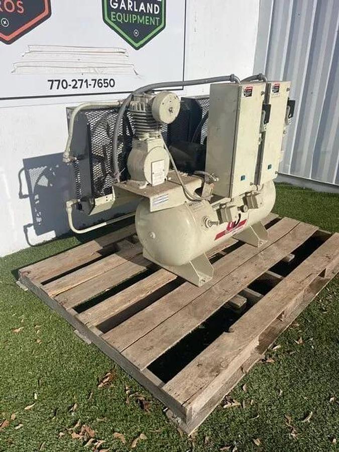 Used Gardner Denver MTOII Duplex Reciprocating Oil-Less Air Compressor, 60 Gal Tank