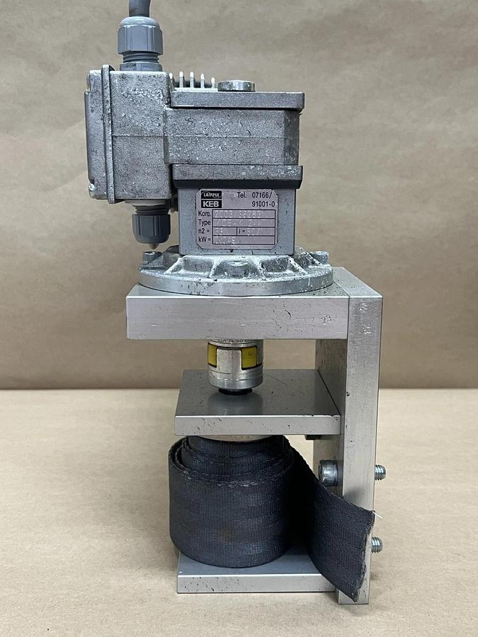 Used Mini Motor MCEK244PT Geared Motor Bench Top Assembly w/ Tape Winder Spool Mount