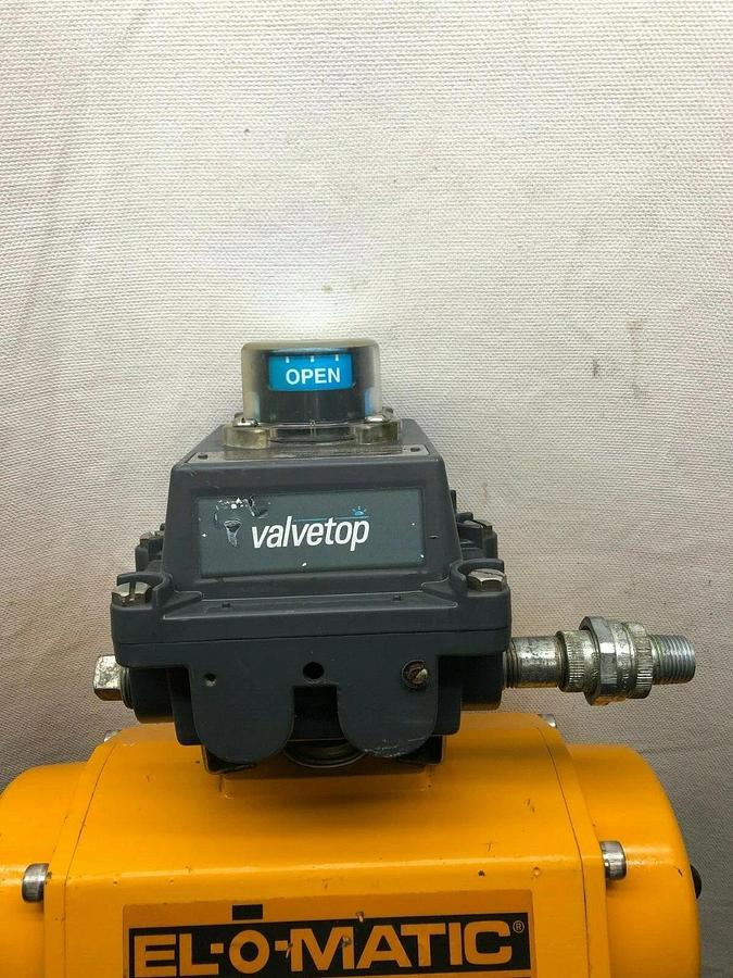 Used EL-O-MATIC ES0350.U2A03A.S27K30 Pneumatic Actuator w/ Flowserve 3” Valve